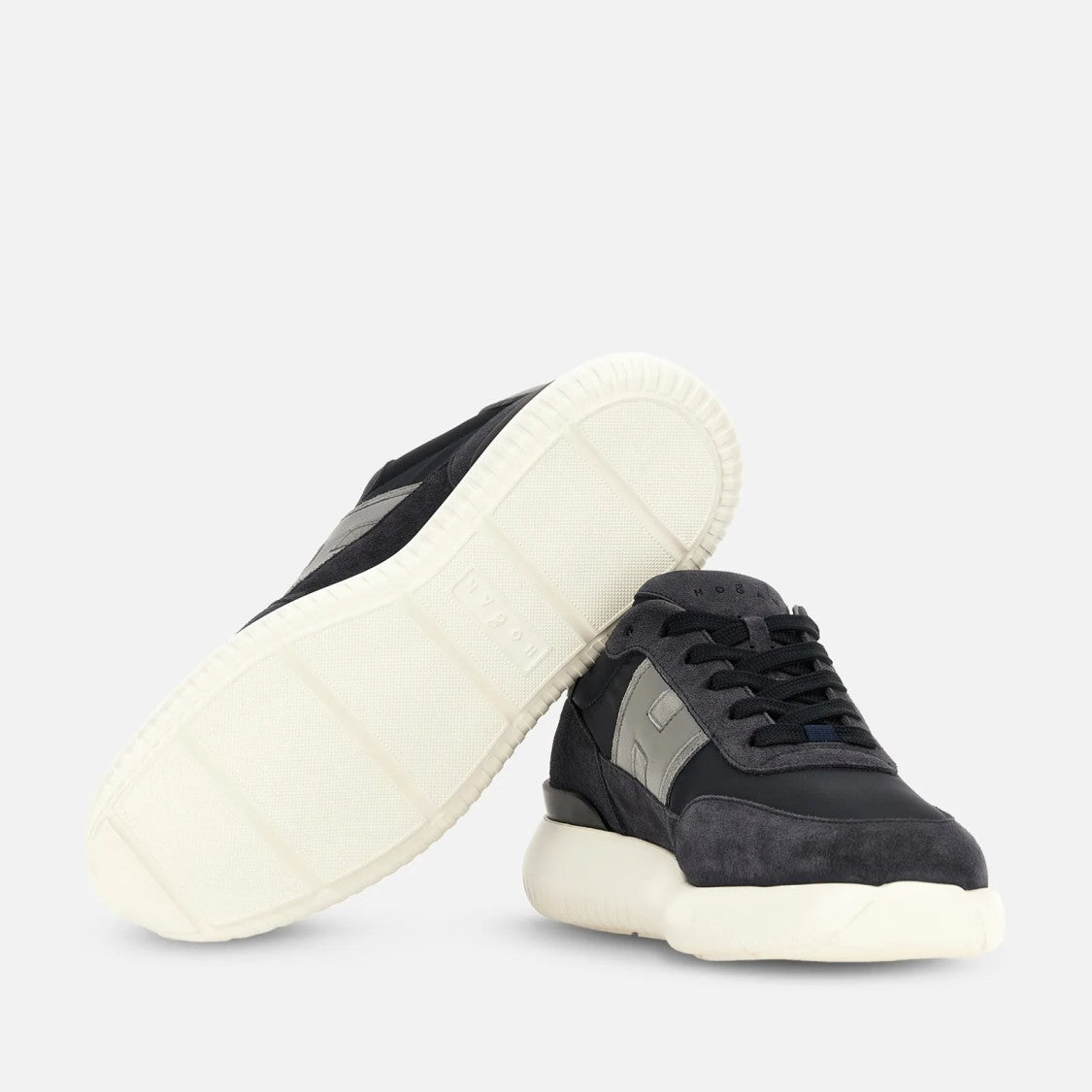 Hogan H709 Allacciato H Banda Sneakers In Blue