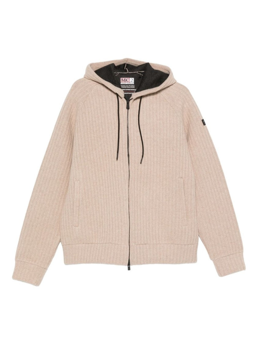 Mc2 Saint Barth Ribbed Knit Zip-Up Sweater