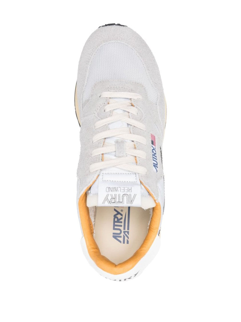 Autry Layered Light Grey Sneakers With Suede