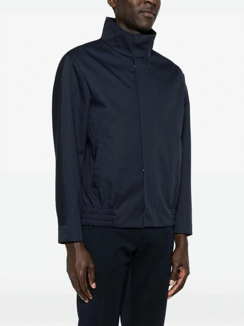 Lardini High Collar Black Jacket