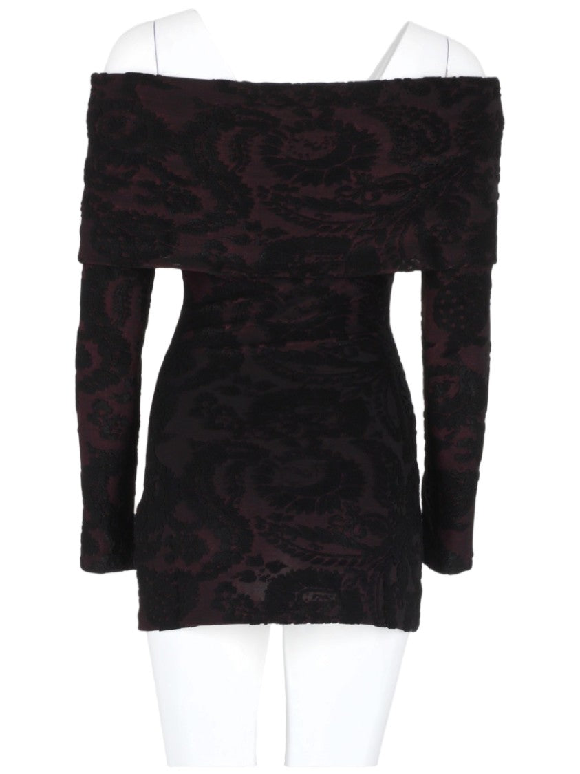 Etro Paisley Foliage Off-Shoulder Viscose-Blend Top