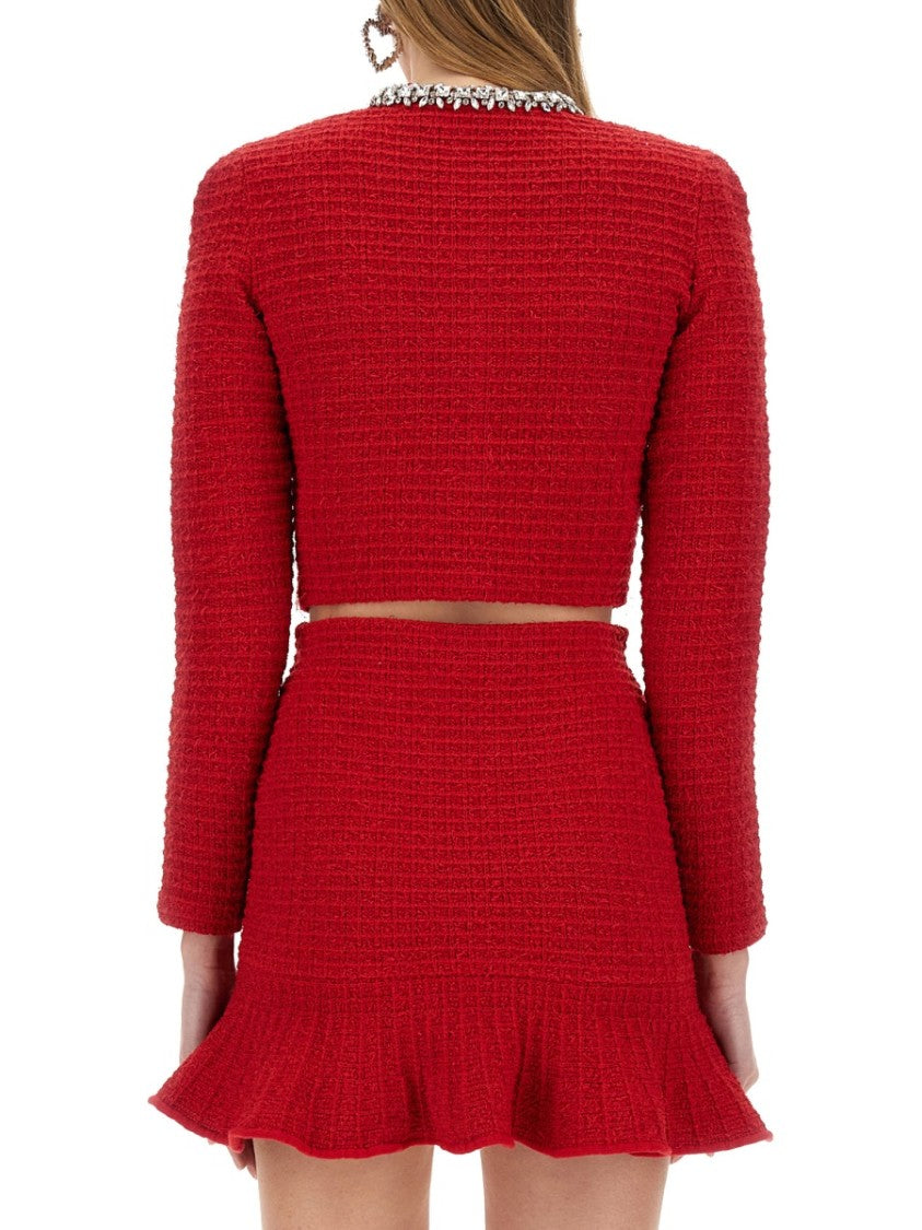 Self-Portrait Textured Knit Cardigan