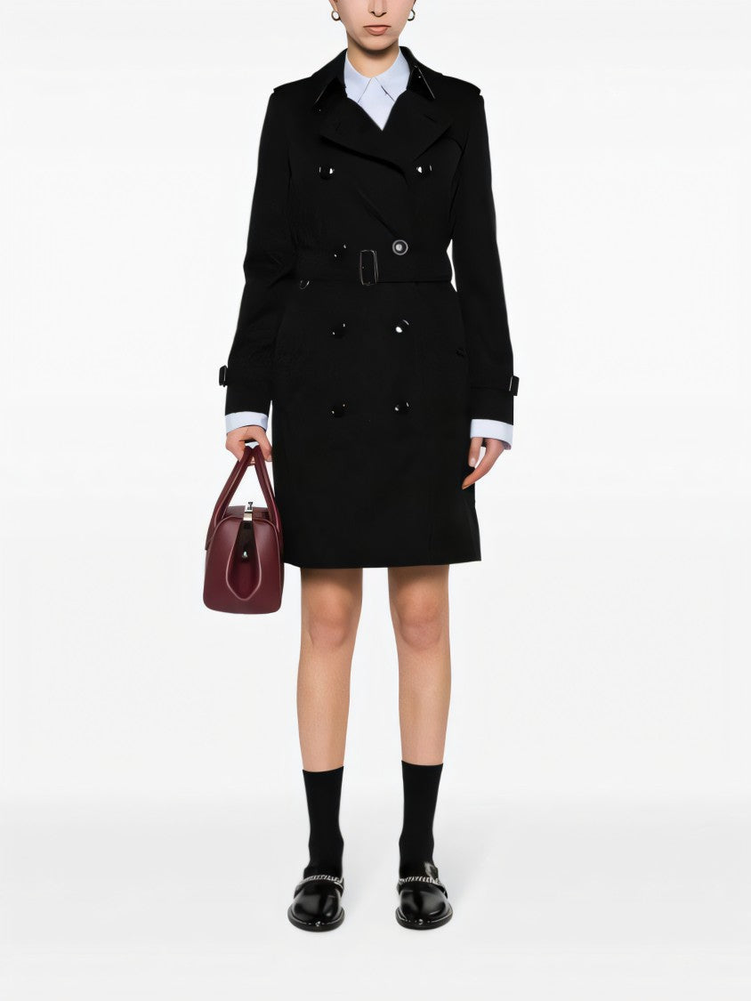 Burberry Double-Breasted Trench Coat With Tailored Silhouette