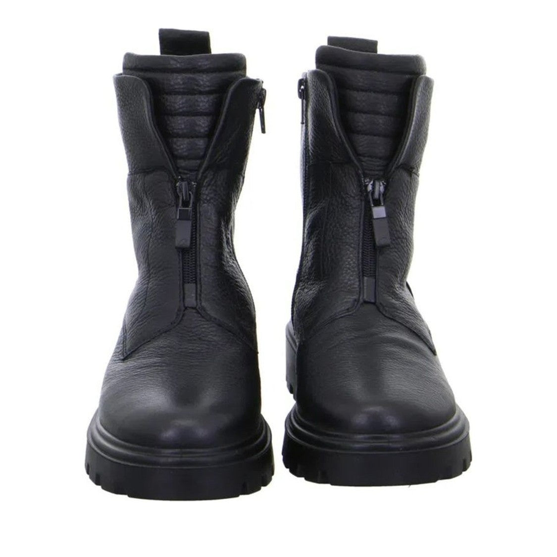 Ara Black Manchester Textured Leather Boots