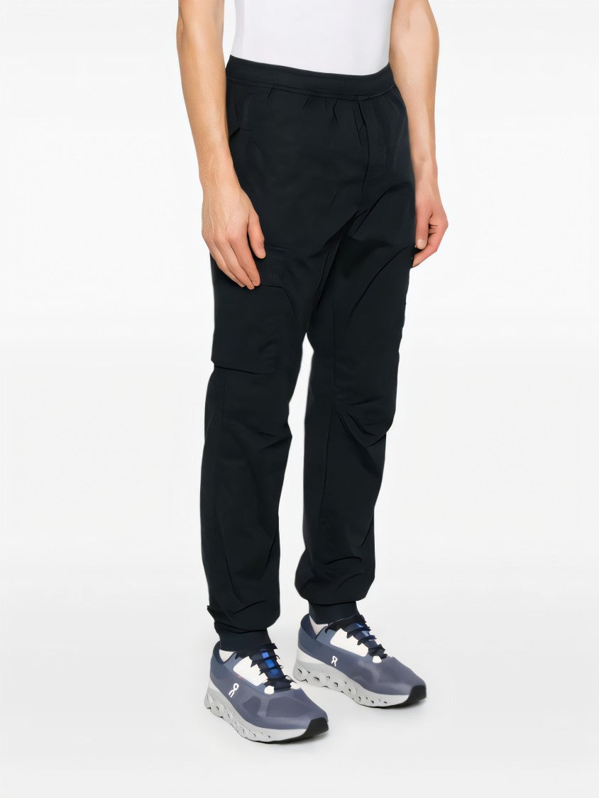 Stone Island Tapered Black Jogger Pants With Cargo Pockets