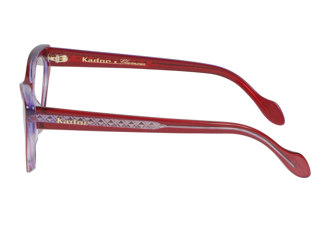Kador Red Coachella Glamour Translucent Cat-Eye Sunglasses