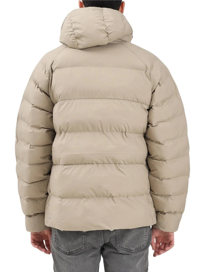 Puma Beige Hooded Quilted Polyester Down Jacket