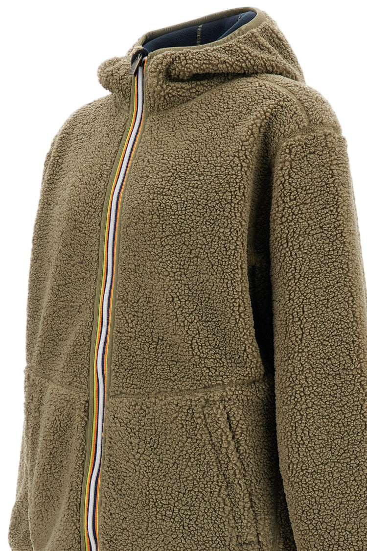 K-Way Green / Blue Jack Sherpa Polar Reversible Fleece Jacket