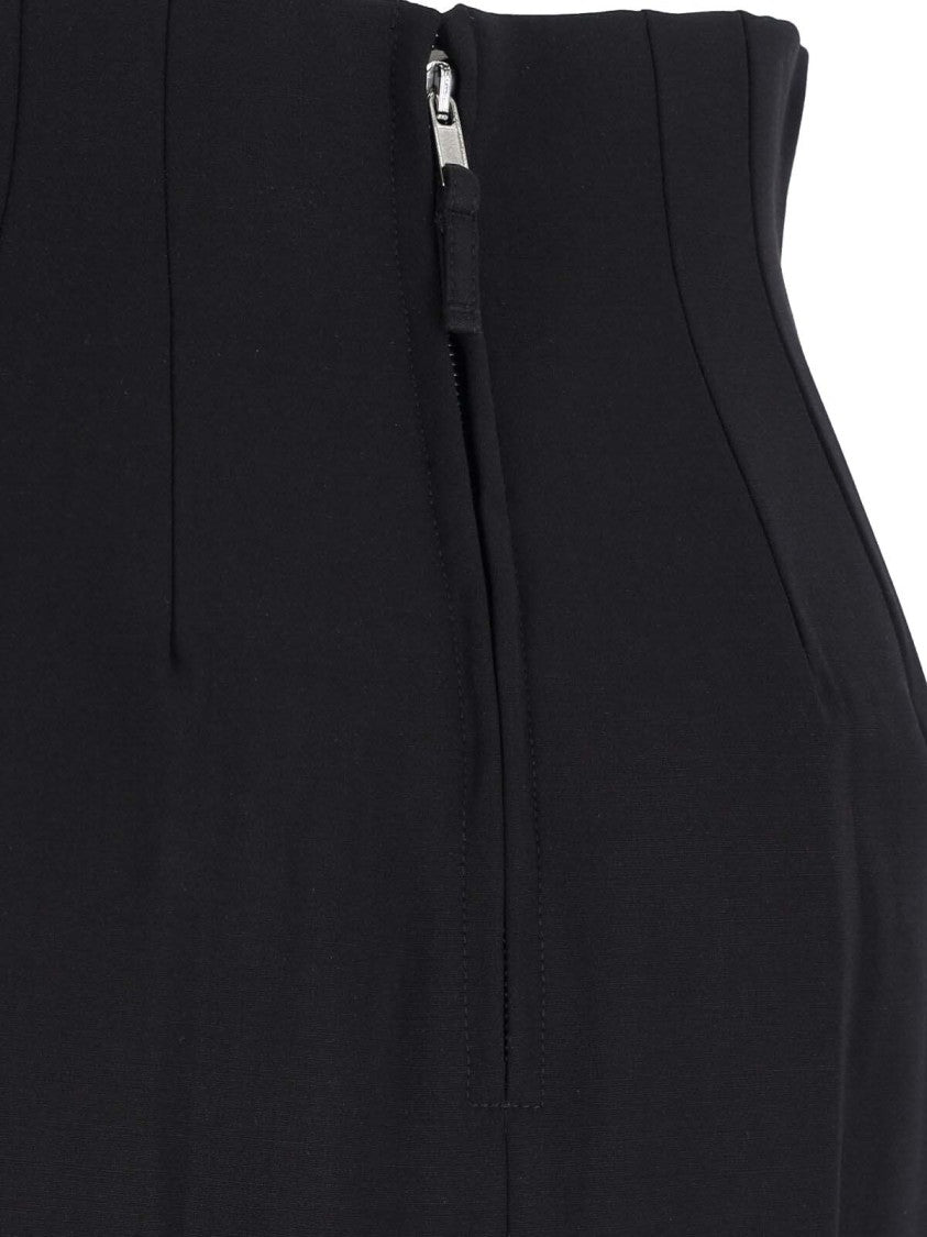 Rick Owens Maxi Wool Skirt – Black
