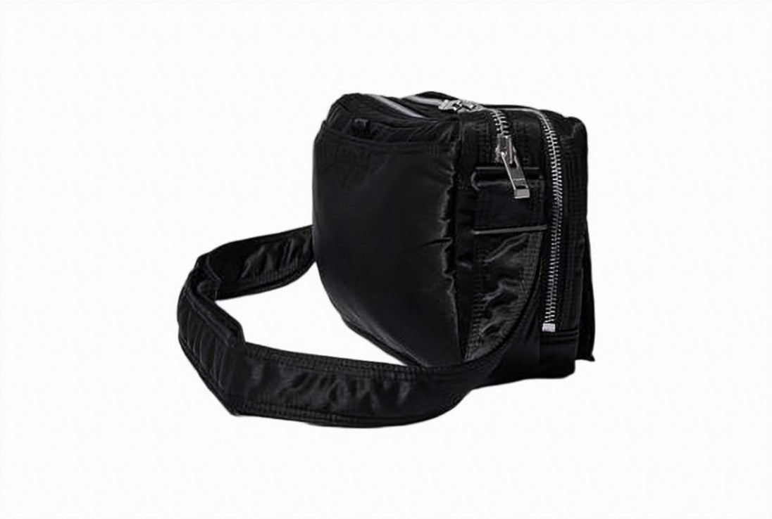 Porter Compact Black Nylon Shoulder Bag