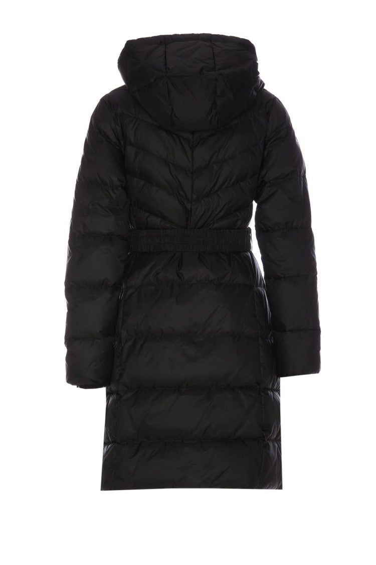 Twin-Set Knee-Length Puffer Coat With Belted Waist