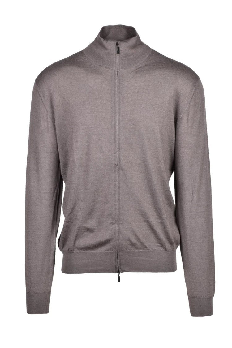 Cruciani Zip Cardigan - Brown