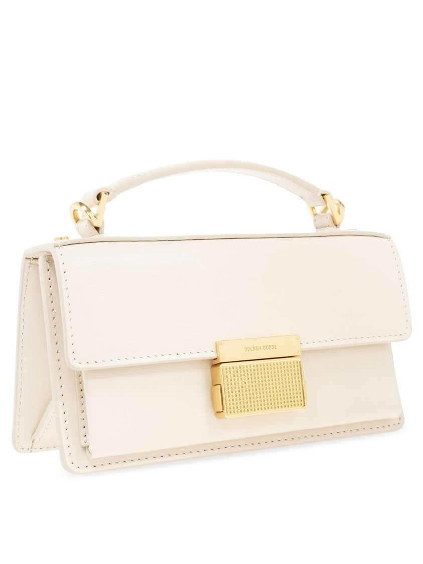 Golden Goose Venezia Small Structured Gold Clasp Handbag