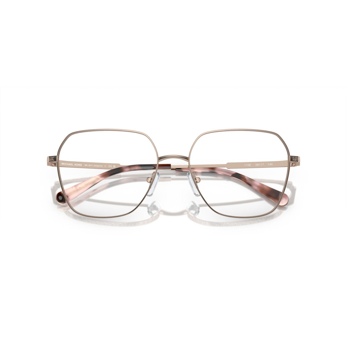 Michael Kors 0Mk3071 Delicate Gold Metal Sunglasses With Gradient Temples