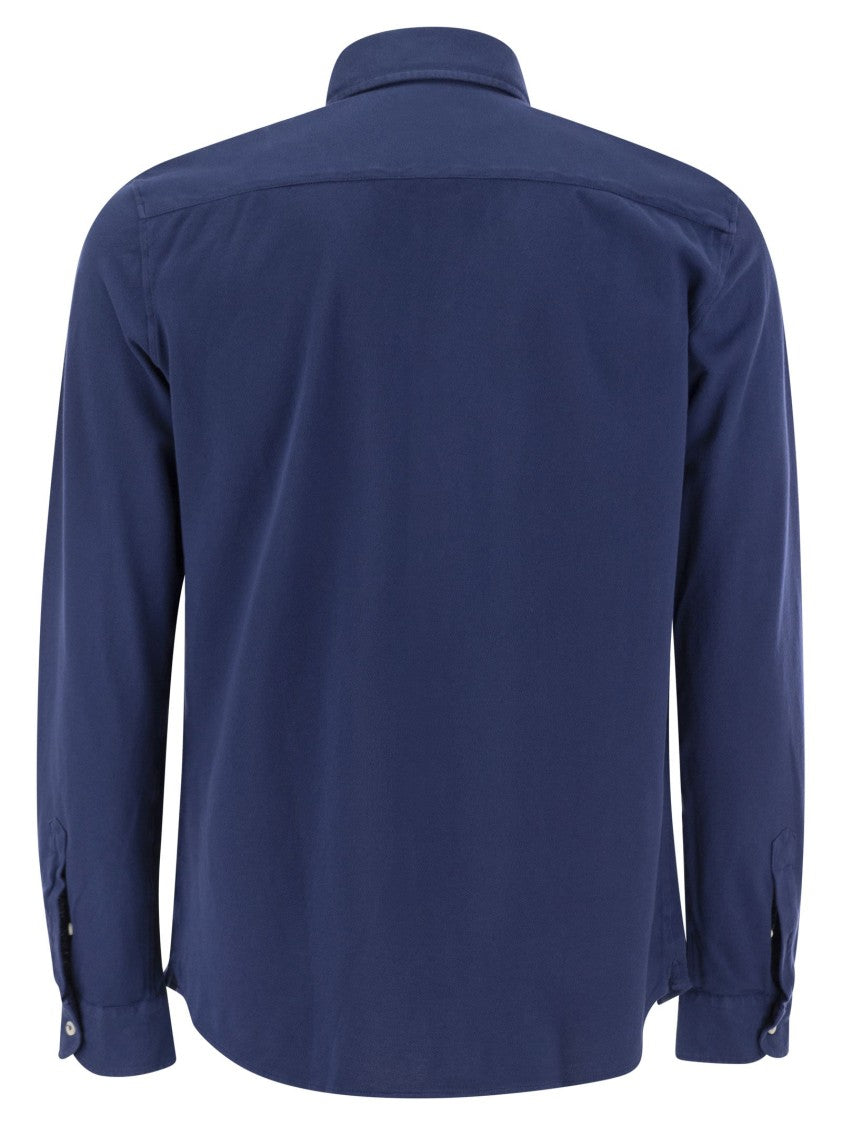 Fay Cotton French Collar Shirt