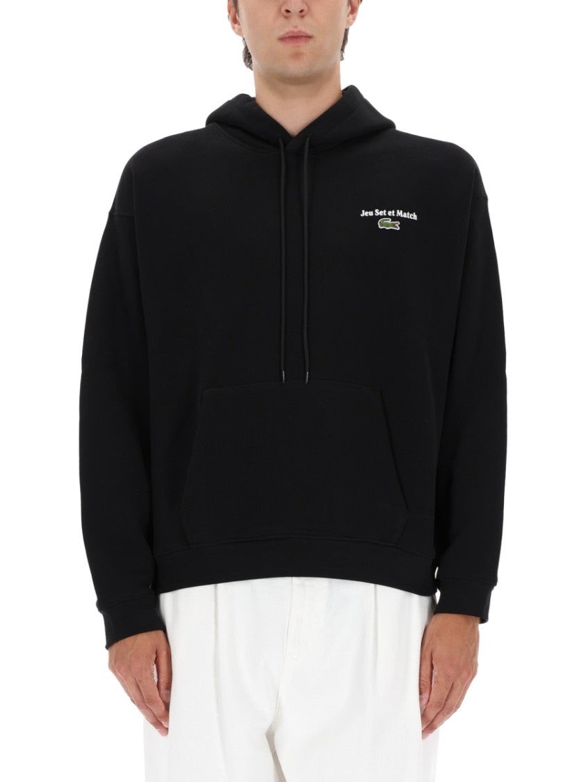 Lacoste Cotton Hoodie With Adjustable Drawstring