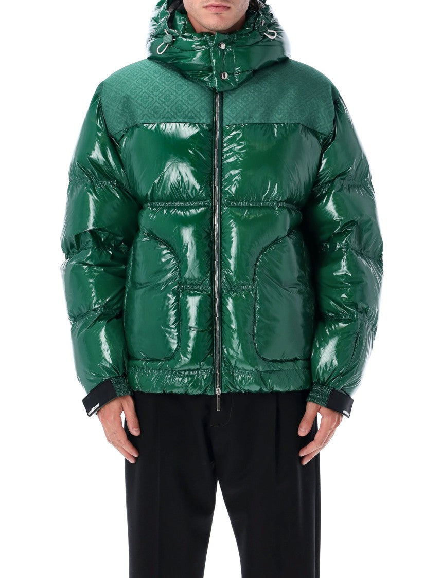 Casablanca Glossy Deep Green Puffer Jacket