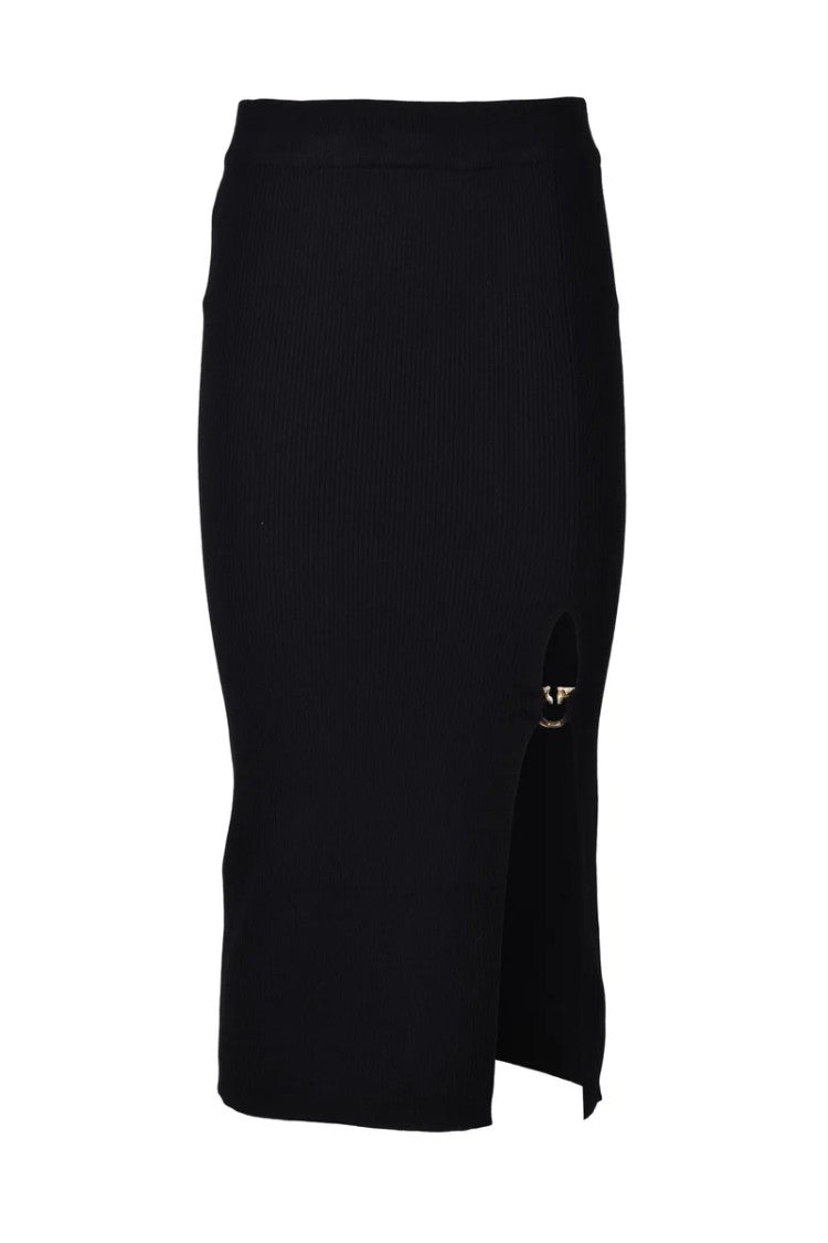 Pinko Long Knit Skirt - Black