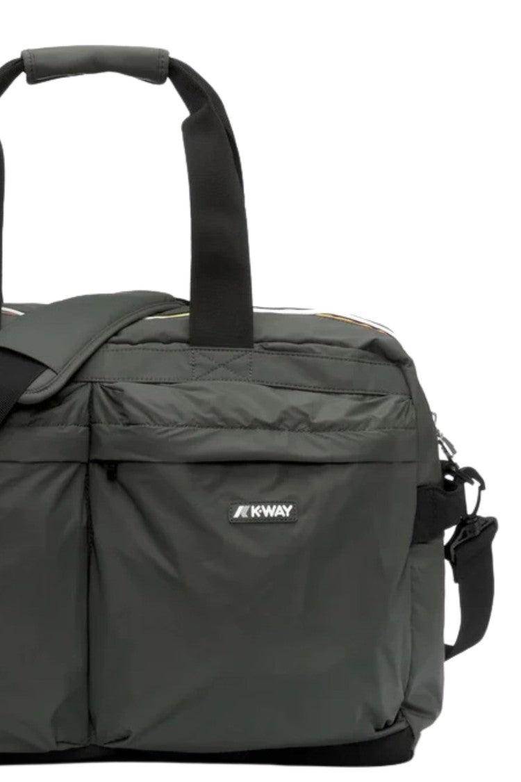 K-Way Green Blackish Ardelu Lightweight Nylon Duffle Bag