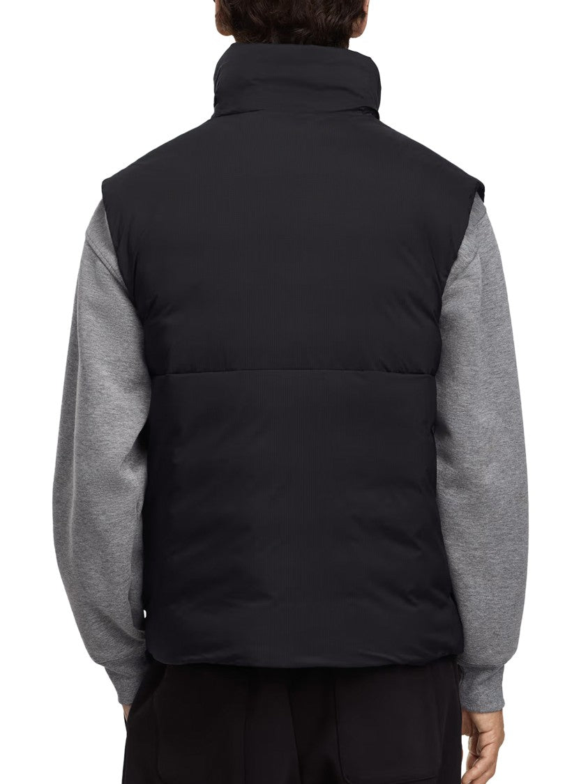 Canada Goose Padded Black Vest With High Collar