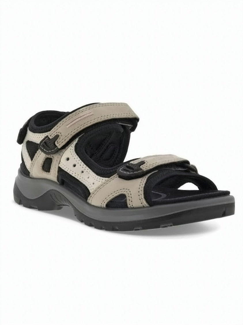 Ecco Sturdy Rubber-Sole Sandals With Adjustable Leather Straps