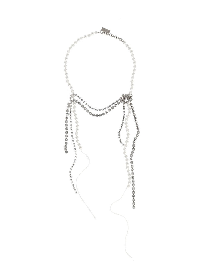 Mm6 By Maison Margiela Necklace With Synth Pearls And Strass