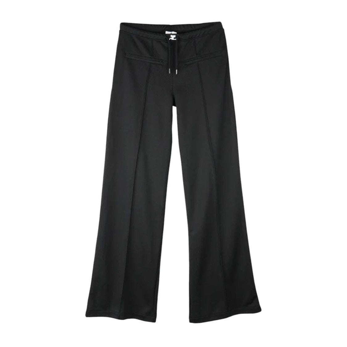 Courrèges Wide-Leg Black Trousers With Contemporary Silhouette
