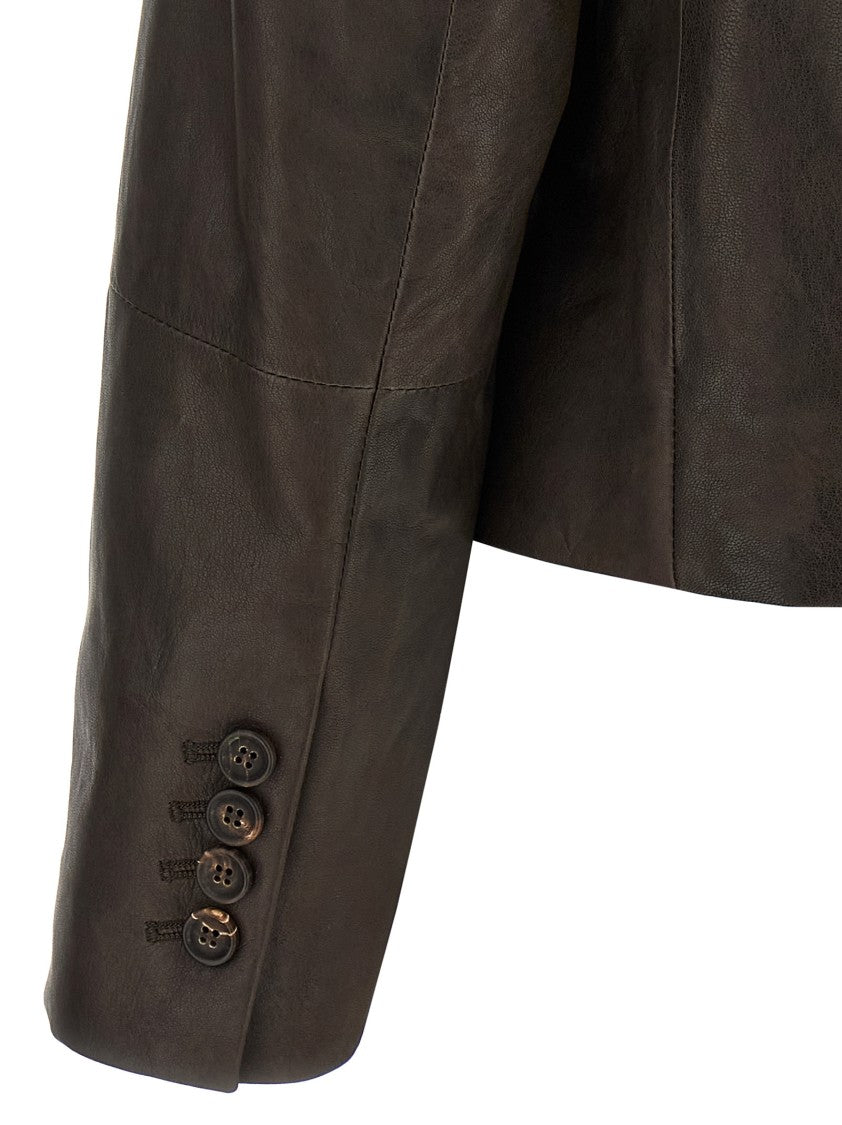 Brunello Cucinelli Nappa Monile Blazer