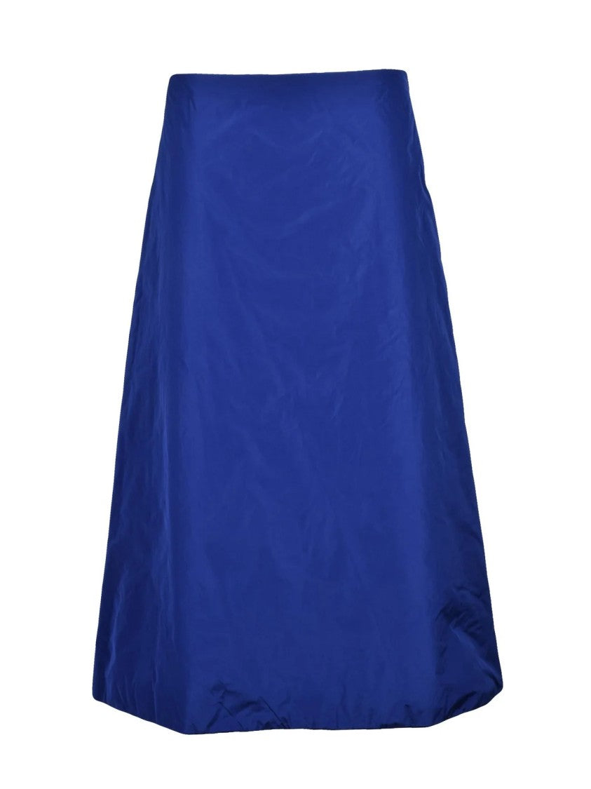 Katherina Hovman Royal Blue Polyester Women's Padded Maxi Skirt