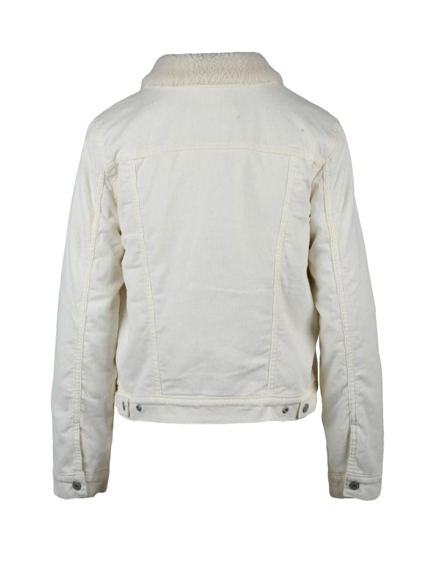 Levi's White Cotton Velvet Jacket