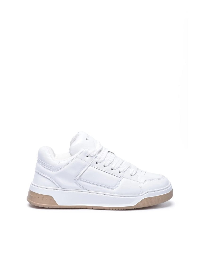 Hogan White Leather Minimalist Sneakers