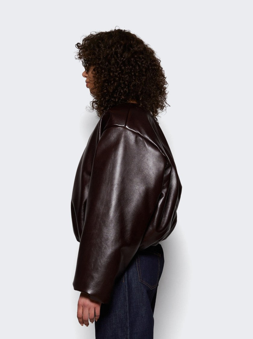 Magda Butrym Collarless Jacket Burgundy