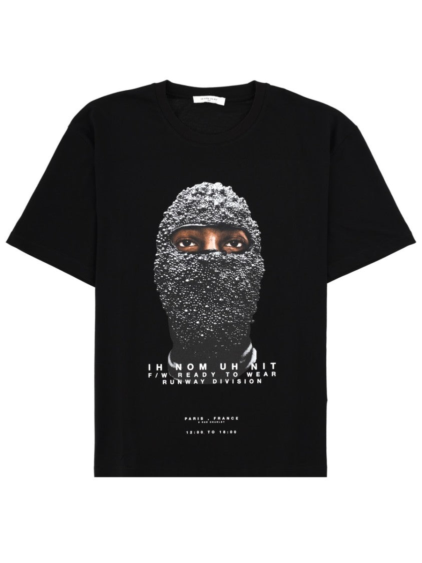 Ih Nom Uh Nit Front Balaclava Graphics White Text Cotton T-Shirt
