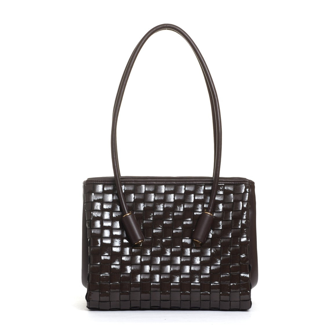 Themoirè Moor Brown Naplak Woven Bag