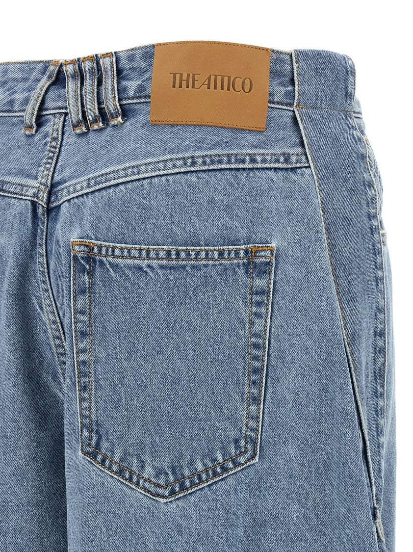 The Attico Washed Denim Tape Jeans
