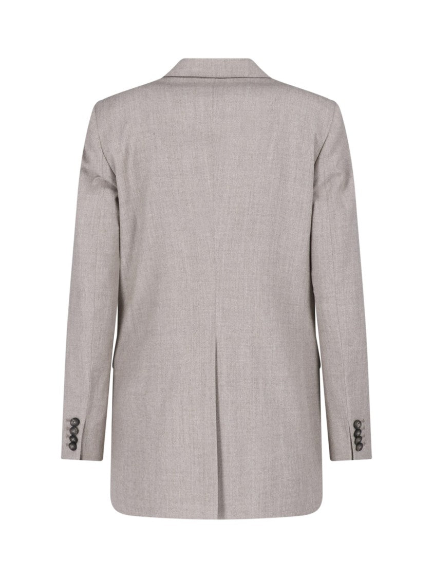 Tagliatore Double-Breasted Taupe Suit With Tailored Finish