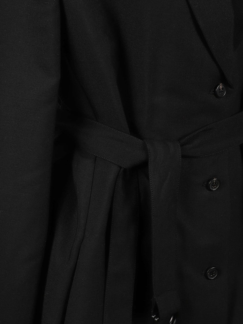 Wardrobe.Nyc Structured Black Tailored Shirt Dress With Notched Lapel