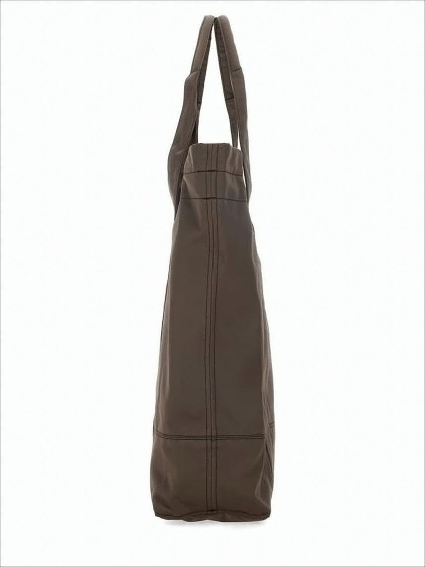 Our Legacy Brown Structured Tote Bag With Reinforced Stitching