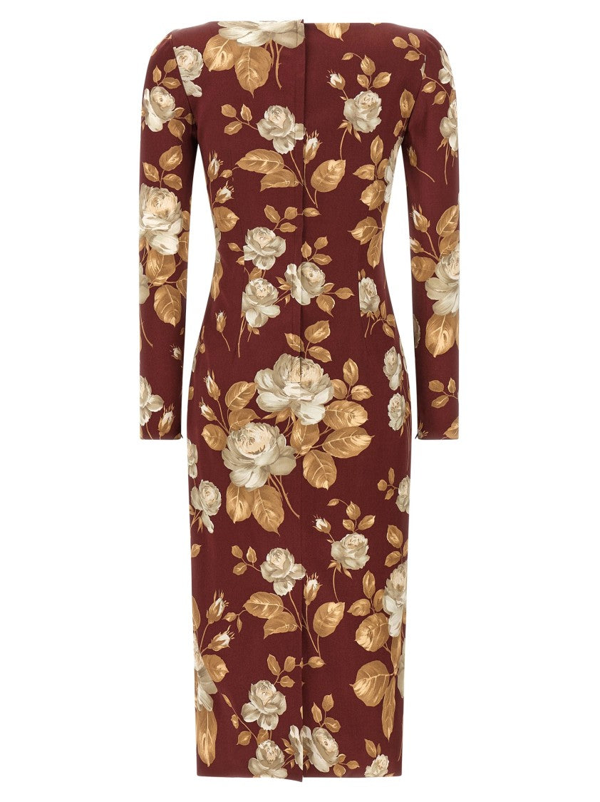 Dolce & Gabbana Rose Print Dress