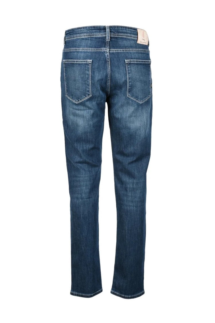 Grey Daniele Alessandrini Blue Cotton Elastane Jeans