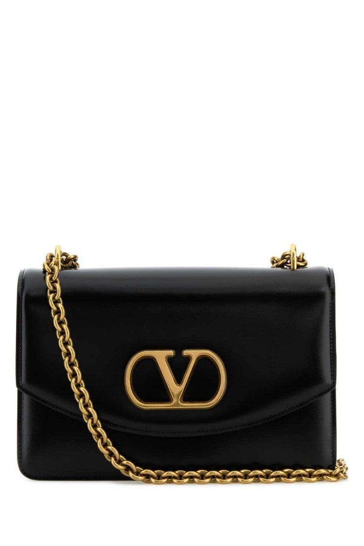 Valentino Garavani Rectangular Black Calf Leather Crossbody Bag