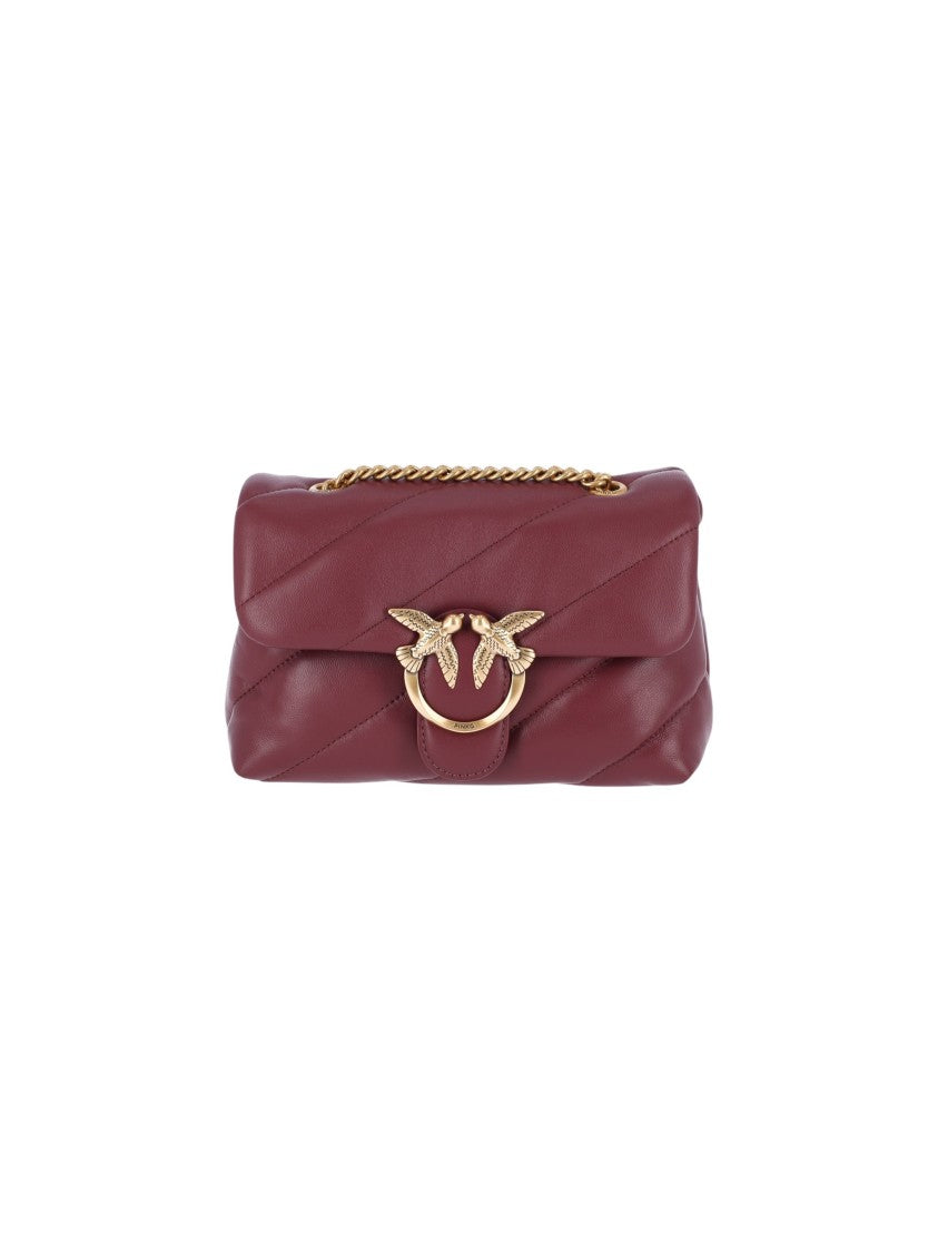 Pinko Love Puff Mini Nappa Leather Quilted Shoulder Bag