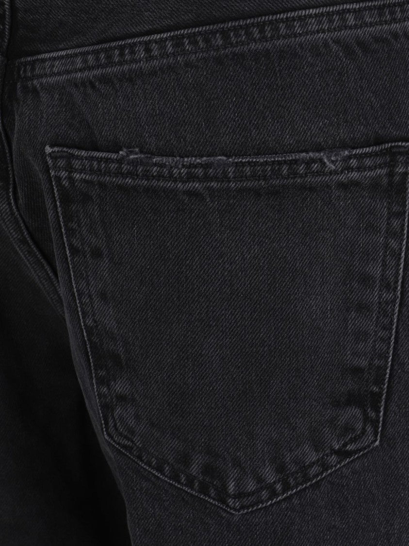 Agolde High-Waisted Straight-Leg Agolde Jeans In Regenerative Cotton