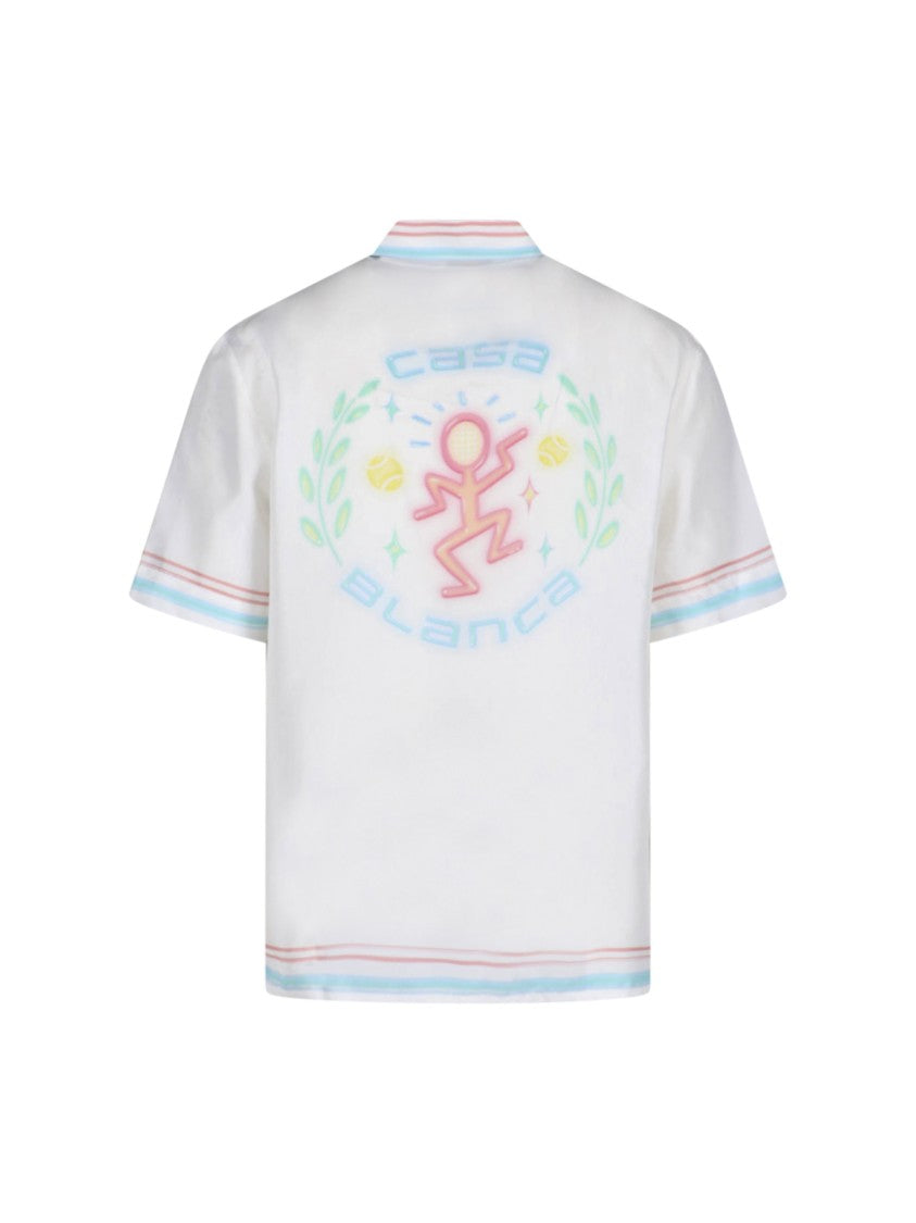 Casablanca White Dance Joy Silk Shirt