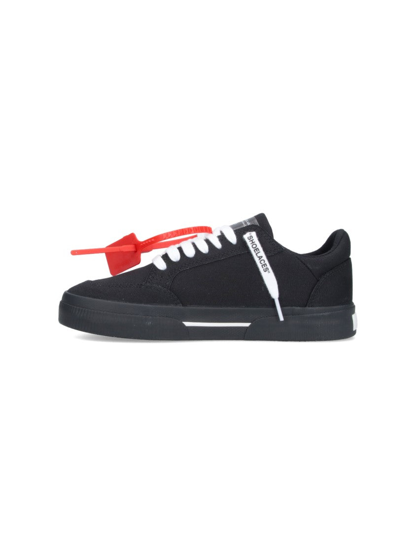 Off-White Black Arrow Logo Canvas Sneakers