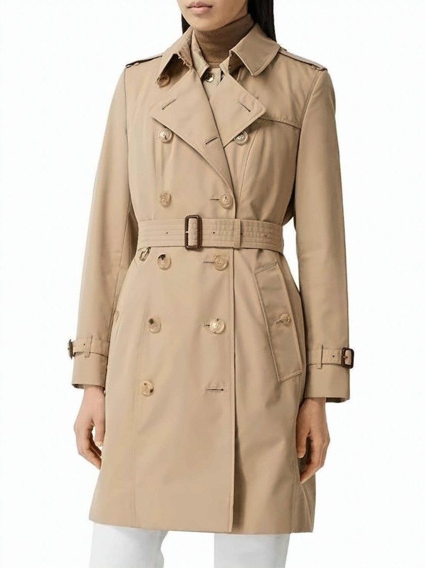 Burberry Double-Breasted Trench Coat With Belted Waist