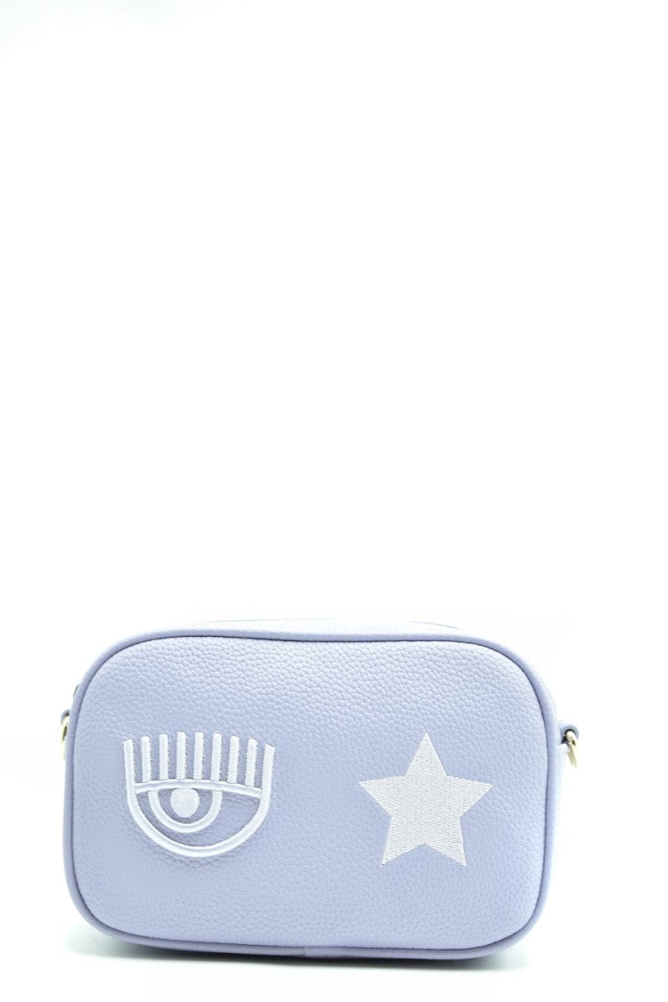 Chiara Ferragni Polyester Clutch With Eye And Star Embroidery Design
