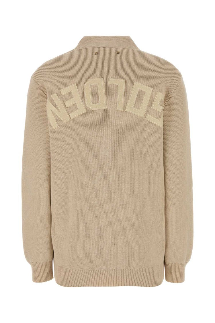 Golden Goose Beige Stretch Cotton Blend Danielle Cardigan