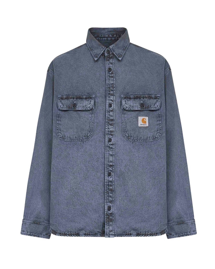 Carhartt Wip Heavy Denim Button-Up Shirt With Chest Pockets