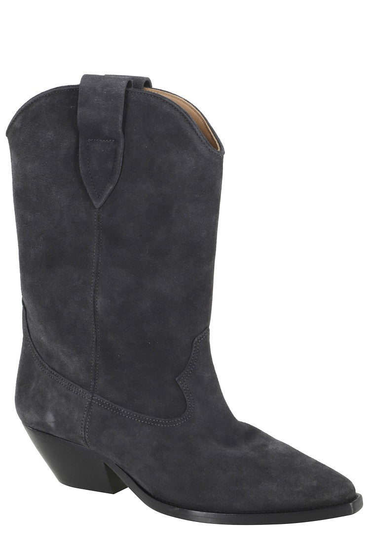 Isabel Marant Black Duerto Suede Mid-Calf Boots